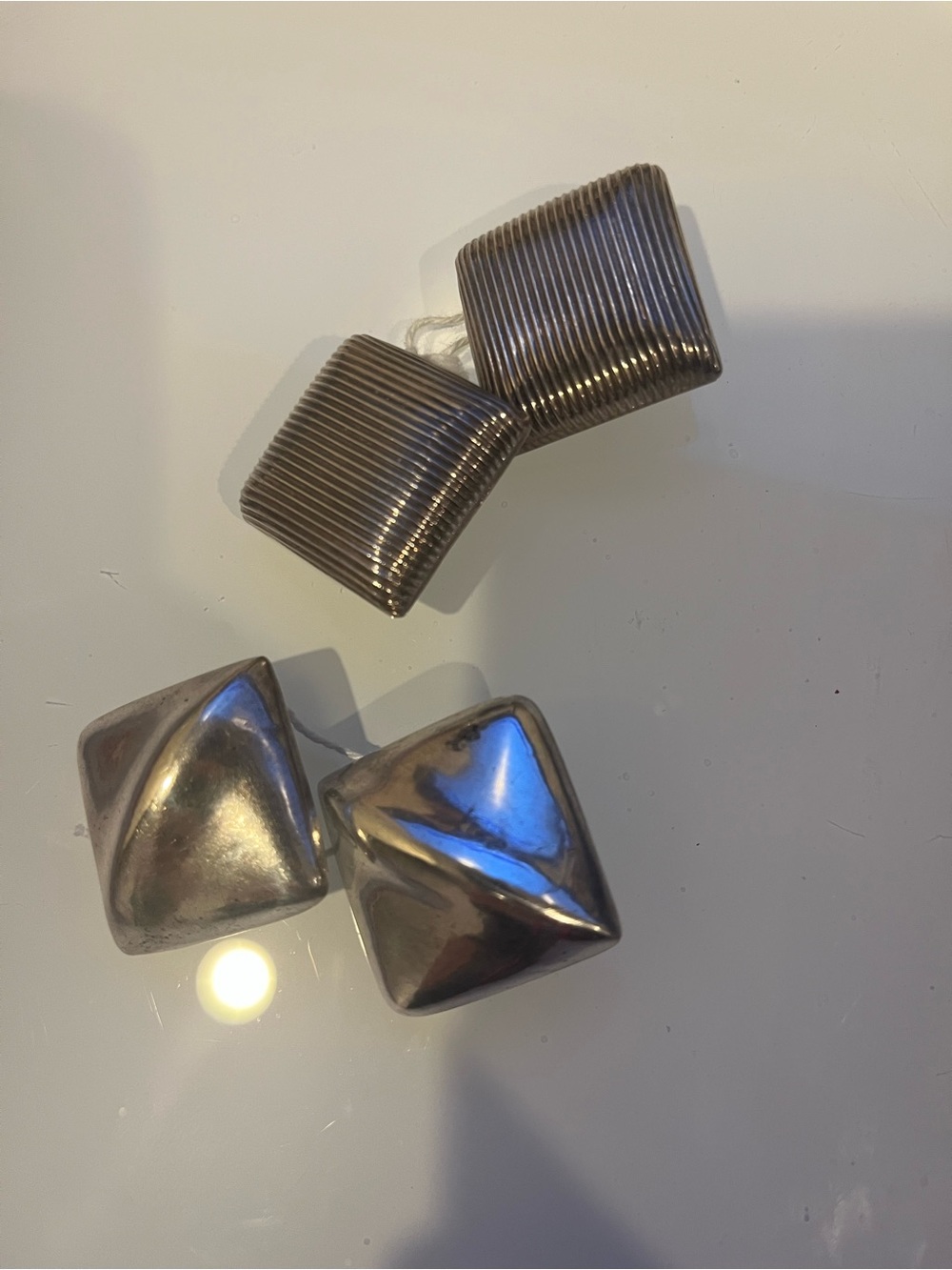 Sterling silver vintage 2 pairs earrings